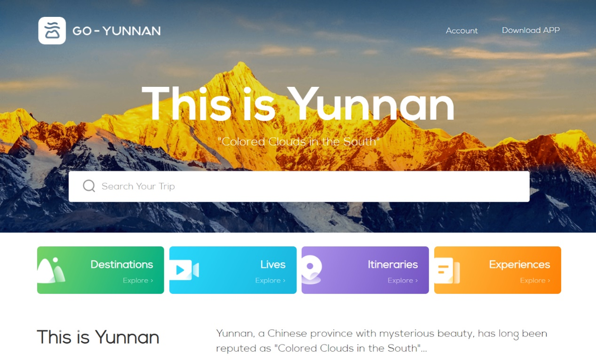 Go-Yunnan website Go-Yunnan website